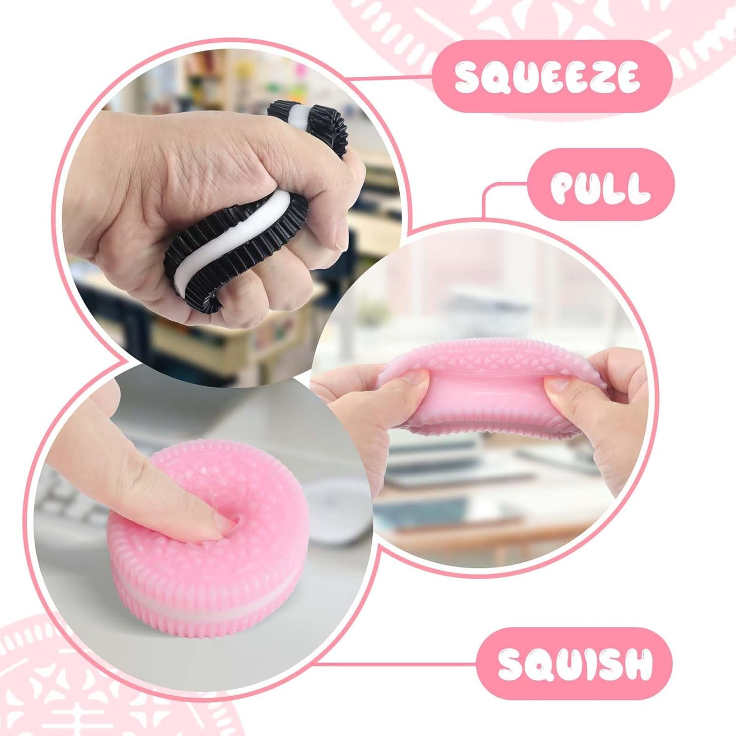 ONIROS Sticky Cookie Squishies 